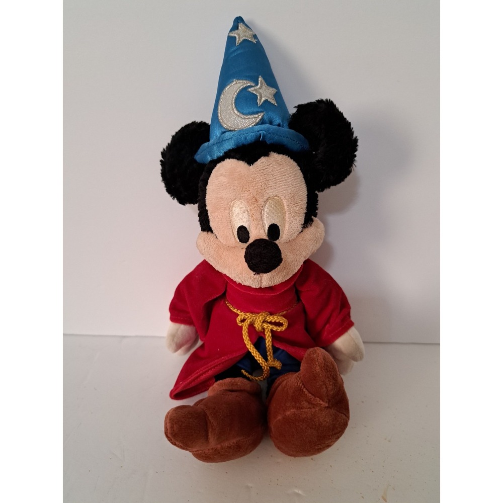 The Disney Store Fantasia SORCERER MICKEY Bean Bag Plush 9"